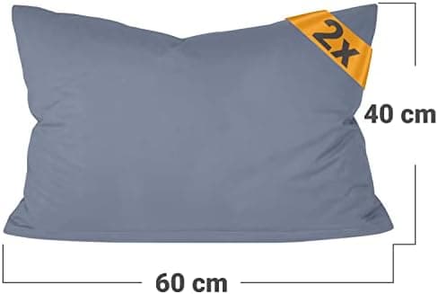 Doppelpack Baumwoll-Kissenbezüge 40 x 15 cm – Navyblau, schlichtes modernes Design