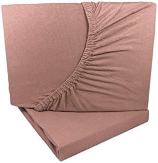 2er-Pack Jersey-Spannbettlaken 90x200–100x200 cm, 100% Baumwolle, Weiß