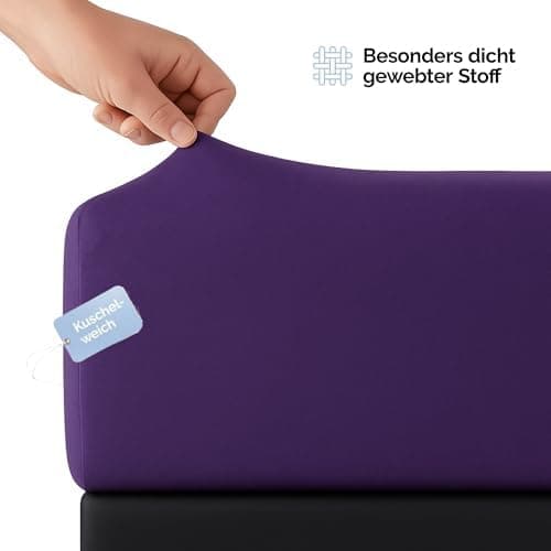 Spannbettlaken 120x200 cm – Jersey 100% Baumwolle – für Matratzen bis 25 cm Höhe