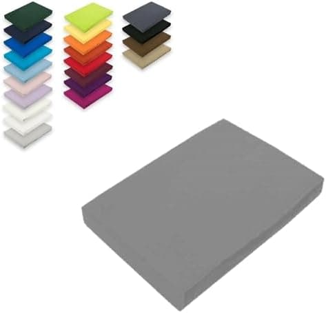 EXKLUSIV HEIMTEXTIL Jersey-Spannbettlaken 90–100 x 200 cm, bis 25 cm Matratzenhöhe – 100% Baumwolle, Öko‑Tex zertifizier