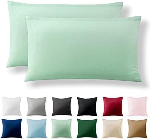 2er-Set Kissenbezüge 40 x 80 cm – Renforcé, 100% Baumwolle, superweich mit Reißverschluss, Babyrosa