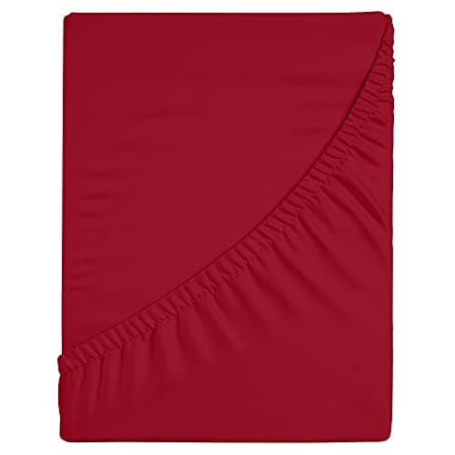 Komfortec Spannbettlaken 90x200 cm Jersey-Baumwolle – OEKO-TEX® Standard 100, Rundumgummizug für perfekte Passform, Weiß