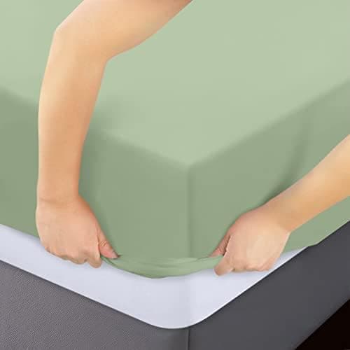 Utopia Bedding 2er-Set Spannbettlaken 140 x 200 cm – OEKO-TEX MADE IN GREEN zertifiziert – 35 cm Tiefe Tasche