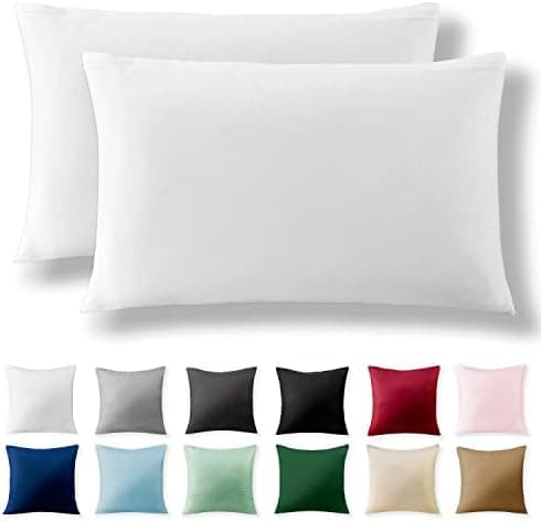 2er-Set Kissenbezüge 40 x 80 cm – Renforcé, 100% Baumwolle, superweich mit Reißverschluss, Babyrosa