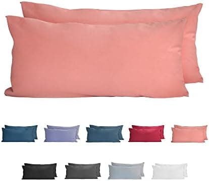 Komfortec Kissenbezüge 2er Set – 100% Baumwolle Premium Jersey (150 g/m²), superweich – OEKO‑TEX STANDARD 100