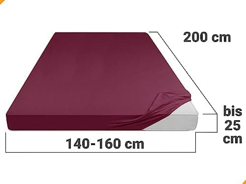 Jersey-Spannbetttuch – 100% Baumwolle, 180–200 x 200 cm