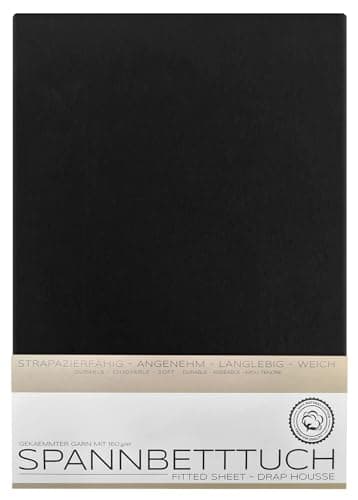 BEAUTEX Spannbetttuch aus Baumwolle – Premium Jersey 160 g/m², OEKO‑TEX STANDARD 100