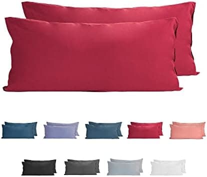Komfortec Kissenbezüge 2er Set – 100% Baumwolle Premium Jersey (150 g/m²), superweich – OEKO‑TEX STANDARD 100