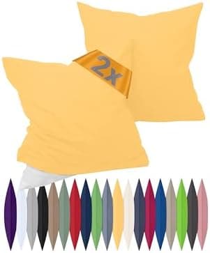 Doppelpack Baumwoll-Kissenbezüge 40 x 15 cm – Navyblau, schlichtes modernes Design