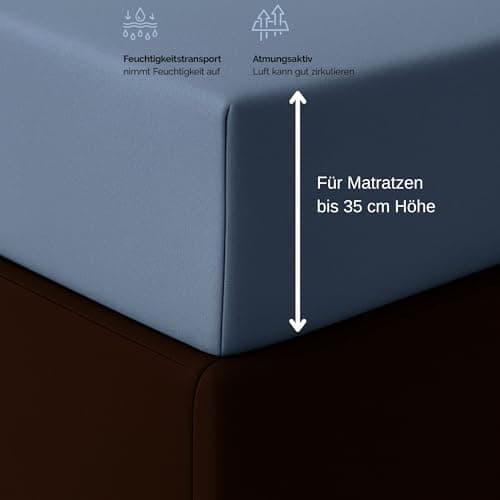 Spannbettlaken 120x200 cm – Jersey 100% Baumwolle – für Matratzen bis 25 cm Höhe