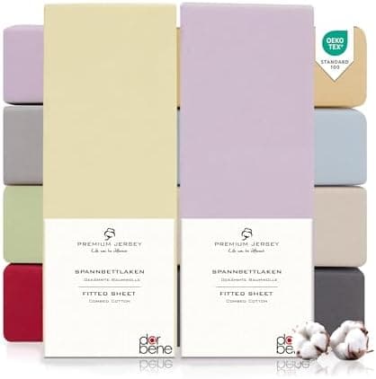 Spannbettlaken 90x200 – Jersey 100% gekämmte Baumwolle, passend für Matratzen bis 30 cm