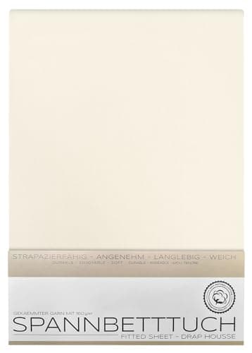 BEAUTEX Spannbetttuch aus Baumwolle – Premium Jersey 160 g/m², OEKO‑TEX STANDARD 100