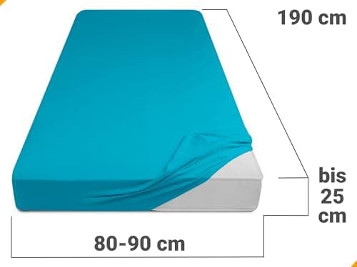 Jersey-Spannbetttuch – 100% Baumwolle, 180–200 x 200 cm
