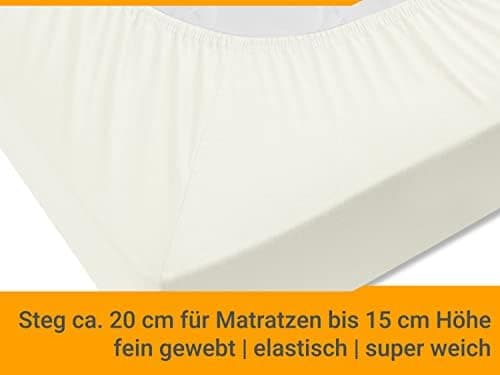 Jersey-Spannbetttuch – 100% Baumwolle, 180–200 x 200 cm