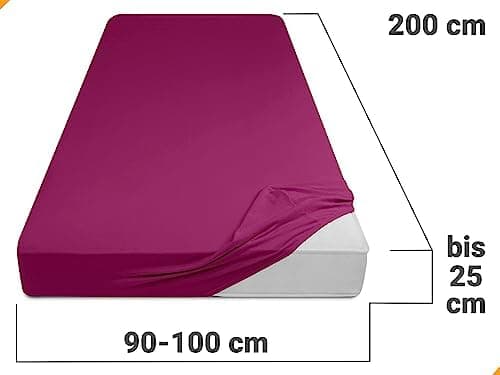 Jersey-Spannbetttuch – 100% Baumwolle, 180–200 x 200 cm