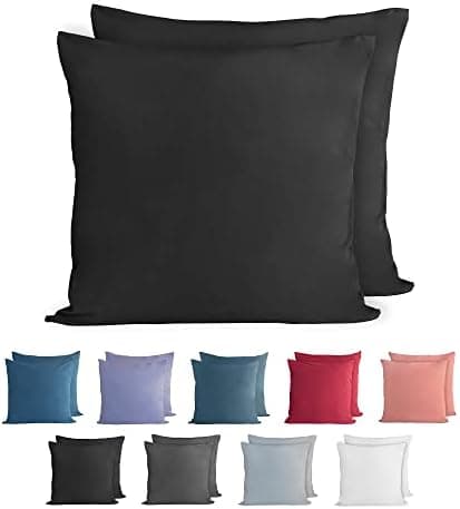 Komfortec Kissenbezüge 2er Set – 100% Baumwolle Premium Jersey (150 g/m²), superweich – OEKO‑TEX STANDARD 100