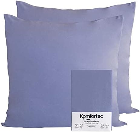 Komfortec Kissenbezüge 2er Set – 100% Baumwolle Premium Jersey (150 g/m²), superweich – OEKO‑TEX STANDARD 100