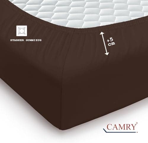 Camry Spannbettlaken 180x200–200x200 cm – Baumwoll‑Jersey Orange