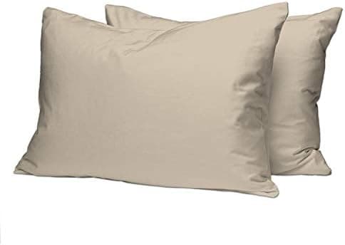 Pizuna Kissenbezüge 2er-Pack 40 x 80 cm Dunkelblau – 100% Langstapel-Baumwolle, 400 Fadenzahl