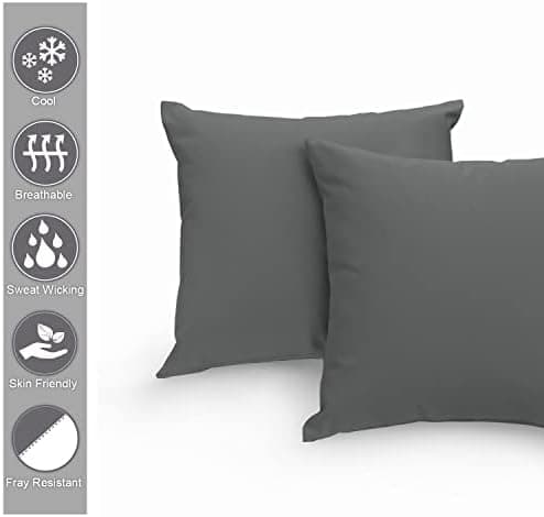 Pizuna Kissenbezüge 2er-Pack 40 x 80 cm Dunkelblau – 100% Langstapel-Baumwolle, 400 Fadenzahl