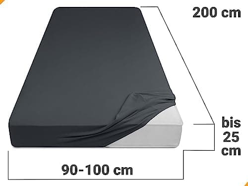 Jersey-Spannbetttuch – 100% Baumwolle, 180–200 x 200 cm