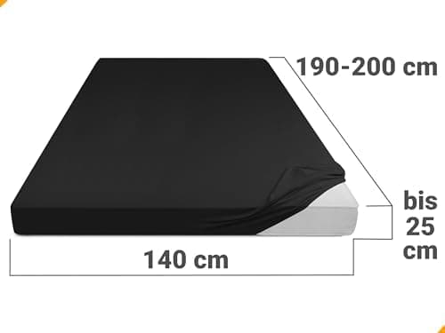 Jersey-Spannbetttuch – 100% Baumwolle, 180–200 x 200 cm