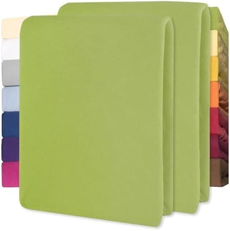 CelinaTex Jersey-Spannbettlaken 90x200–100x200 cm bis 26 cm Matratzenhöhe | 100% gekämmte Baumwolle | OEKO‑TEX STANDARD