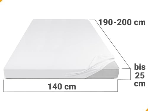 Jersey-Spannbetttuch – 100% Baumwolle, 180–200 x 200 cm