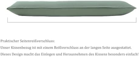 Kissenbezug 40x80 cm 2er Set – 100% Mikrofaser Beige, weich & bügelfrei mit Reißverschluss