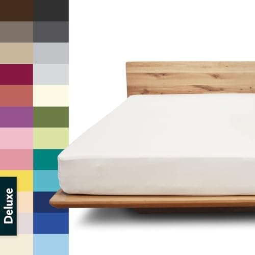 Spannbettlaken Deluxe Hotelqualität – 100% Baumwoll-Jersey, 240 g/m² – 180–200 x 200–220 cm