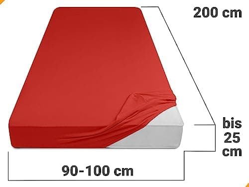 Jersey-Spannbetttuch – 100% Baumwolle, 180–200 x 200 cm