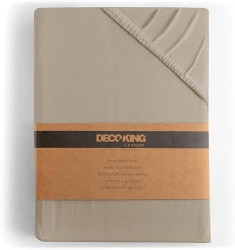 DecoKing Spannbettlaken 180 x 200 & 200 x 200 cm – 100% gekämmte Baumwolle (Jersey)