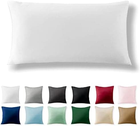 2er-Set Kissenbezüge 40 x 80 cm – Renforcé, 100% Baumwolle, superweich mit Reißverschluss, Babyrosa