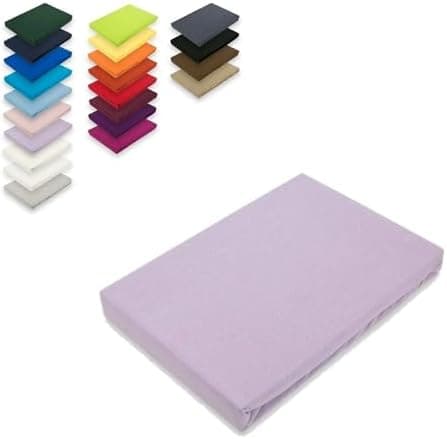 EXKLUSIV HEIMTEXTIL Jersey-Spannbettlaken 90–100 x 200 cm, bis 25 cm Matratzenhöhe – 100% Baumwolle, Öko‑Tex zertifizier