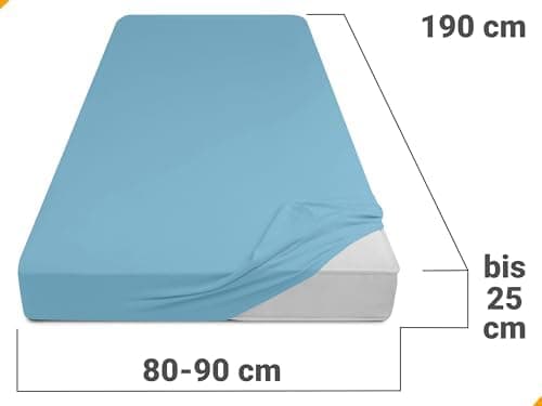 Jersey-Spannbetttuch – 100% Baumwolle, 180–200 x 200 cm
