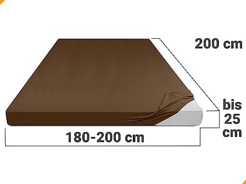 Jersey-Spannbetttuch – 100% Baumwolle, 180–200 x 200 cm