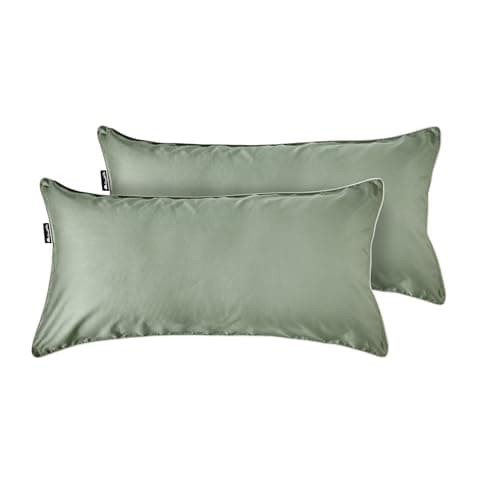 Cloudpillo Kissenbezug 40x80 cm 2er‑Pack – Premium atmungsaktive Baumwolle, ultraweich, mit Reißverschluss, antibakterie