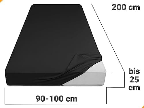Jersey-Spannbetttuch – 100% Baumwolle, 180–200 x 200 cm