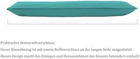 Kissenbezug 40x80 cm 2er Set – 100% Mikrofaser Beige, weich & bügelfrei mit Reißverschluss