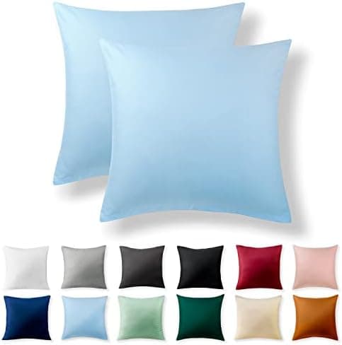 2er-Set Kissenbezüge 40 x 80 cm – Renforcé, 100% Baumwolle, superweich mit Reißverschluss, Babyrosa