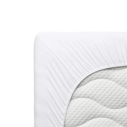 Jersey-Spannbettlaken 100% Baumwolle, 180 x 200 cm – Silber
