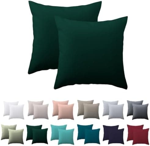 Kissenbezug 40x80 cm 2er Set – 100% Mikrofaser Beige, weich & bügelfrei mit Reißverschluss