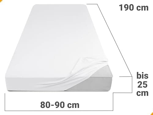 Jersey-Spannbetttuch – 100% Baumwolle, 180–200 x 200 cm