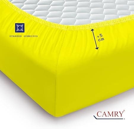 Camry Spannbettlaken 180x200–200x200 cm – Baumwoll‑Jersey Orange