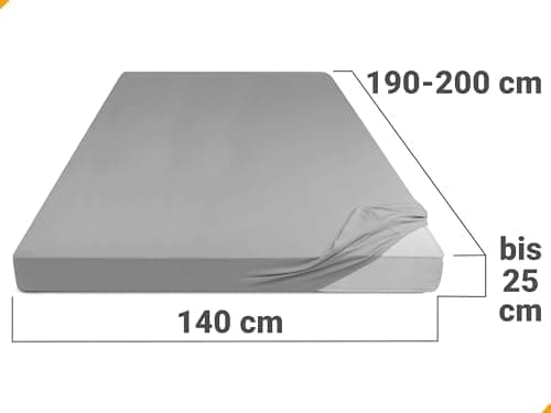 Jersey-Spannbetttuch – 100% Baumwolle, 180–200 x 200 cm