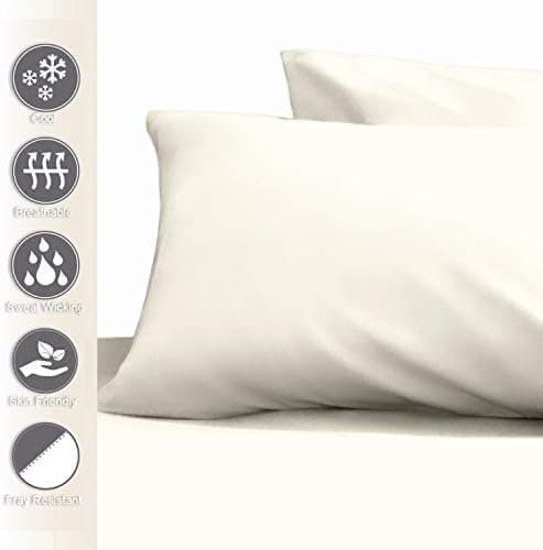 Pizuna Kissenbezüge 2er-Pack 40 x 80 cm Dunkelblau – 100% Langstapel-Baumwolle, 400 Fadenzahl