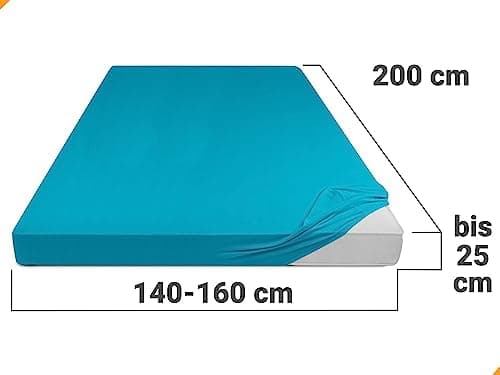 Jersey-Spannbetttuch – 100% Baumwolle, 180–200 x 200 cm