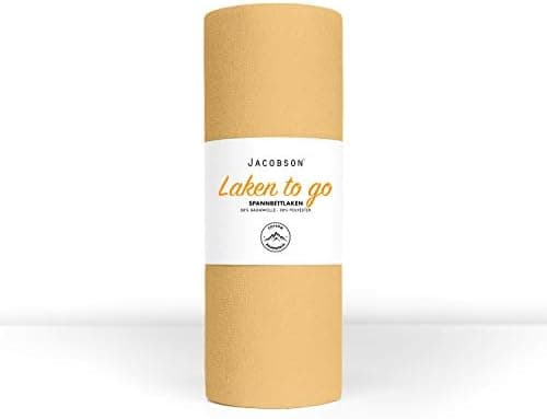 Jacobson Jersey-Spannbettlaken – 50% Baumwolle/50% Polyester, elastisch & hautsympathisch – 180–200 x 200 cm, 1er Set, N