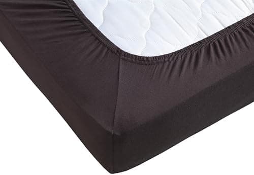 Jersey-Spannbettlaken 100% Baumwolle – 90–100×200 cm, für Matratzen bis 25 cm (Steghöhe bis 23 cm), Beige