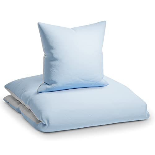 sleepwise Bettwäsche 135x200 Mikrofaser – ÖKO‑TEX zertifiziert, bügelfrei & knitterfrei, 2‑tlg. (inkl. 80x80 cm Kissenbe